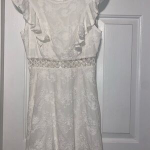 Elegant White Lace Junior Dress